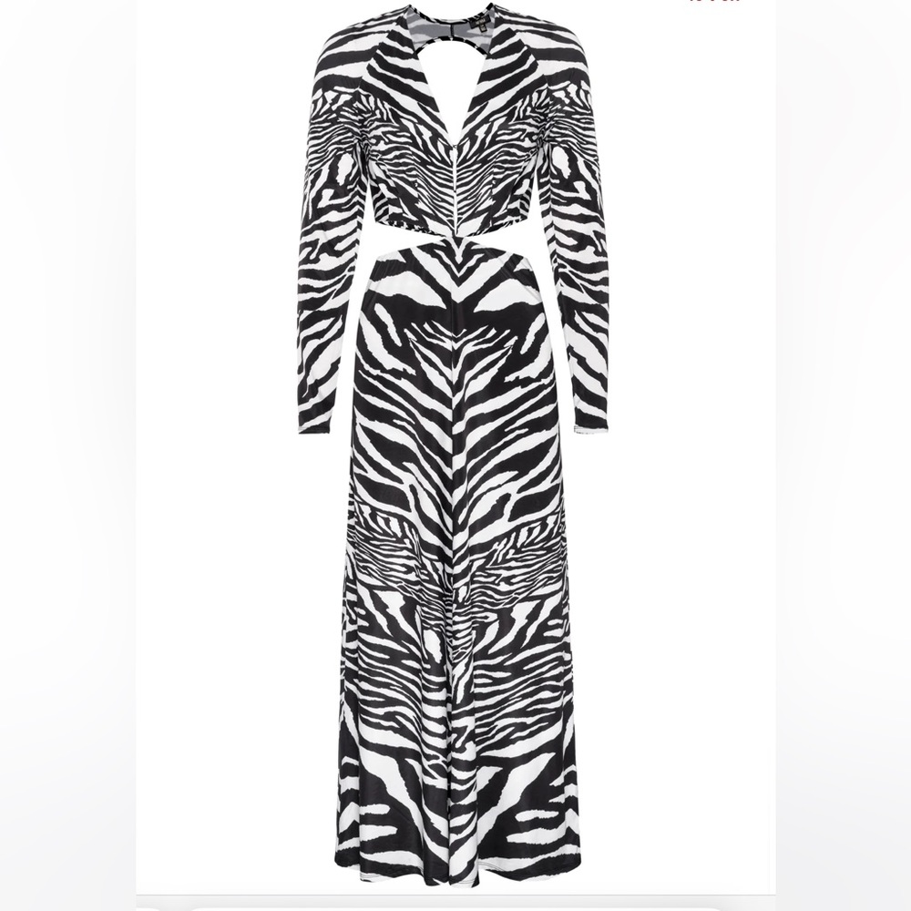 Afrm cutout animal print dress in medium